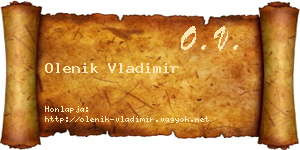 Olenik Vladimir névjegykártya